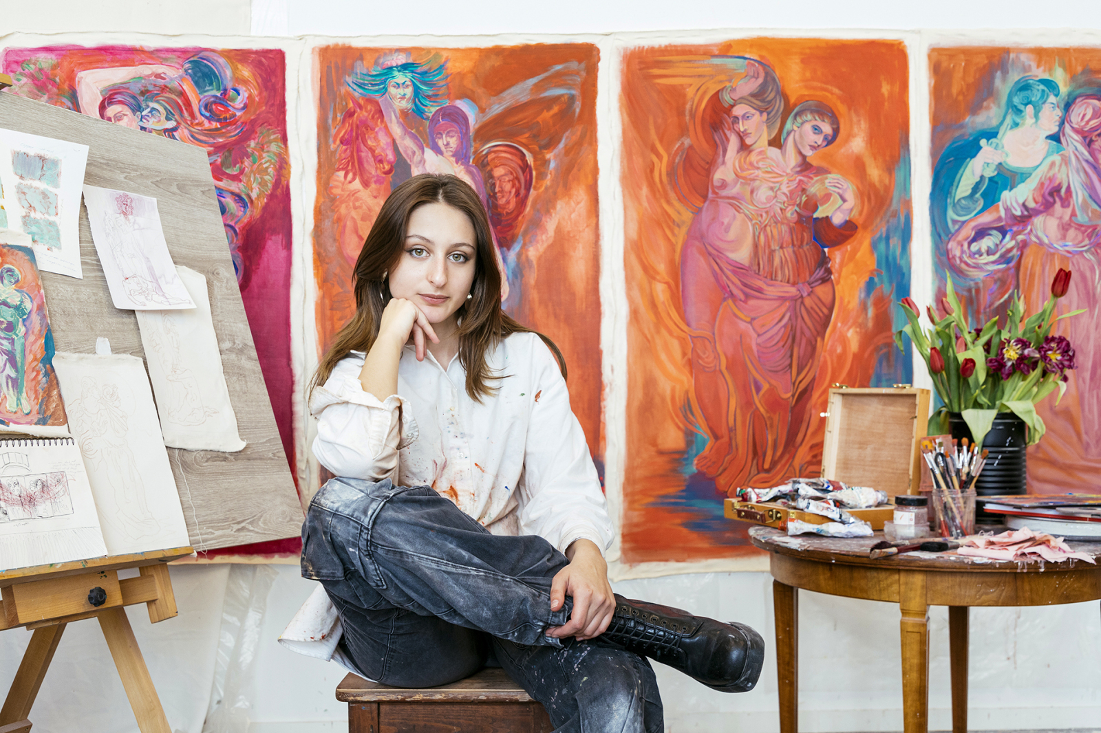 Portrait of Dara Maillard in her studio